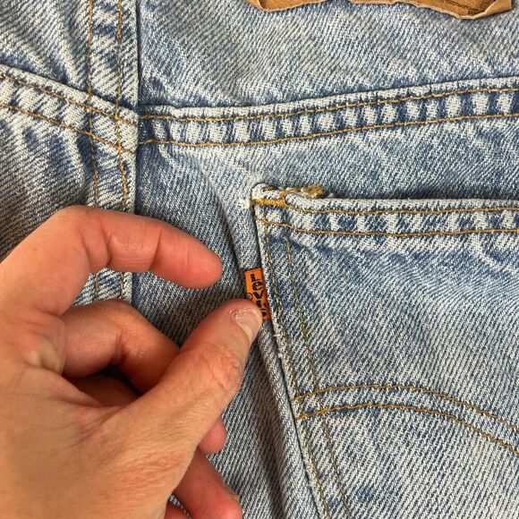 Vtg Levi's 517 Bootcut Denim Men's Jeans 33X34(30X33) Orange Tab USA - Picture 11 of 15